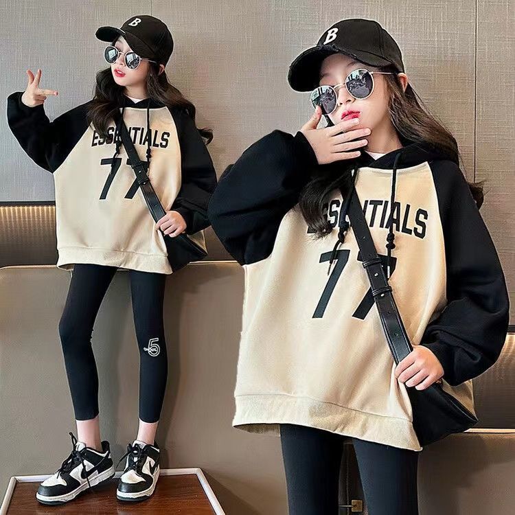 Áo Sweatshirt Có Mũ Trùm Thời Trang Mùa Xuân 2023 Phong Cách Mới Cho Bé Gái