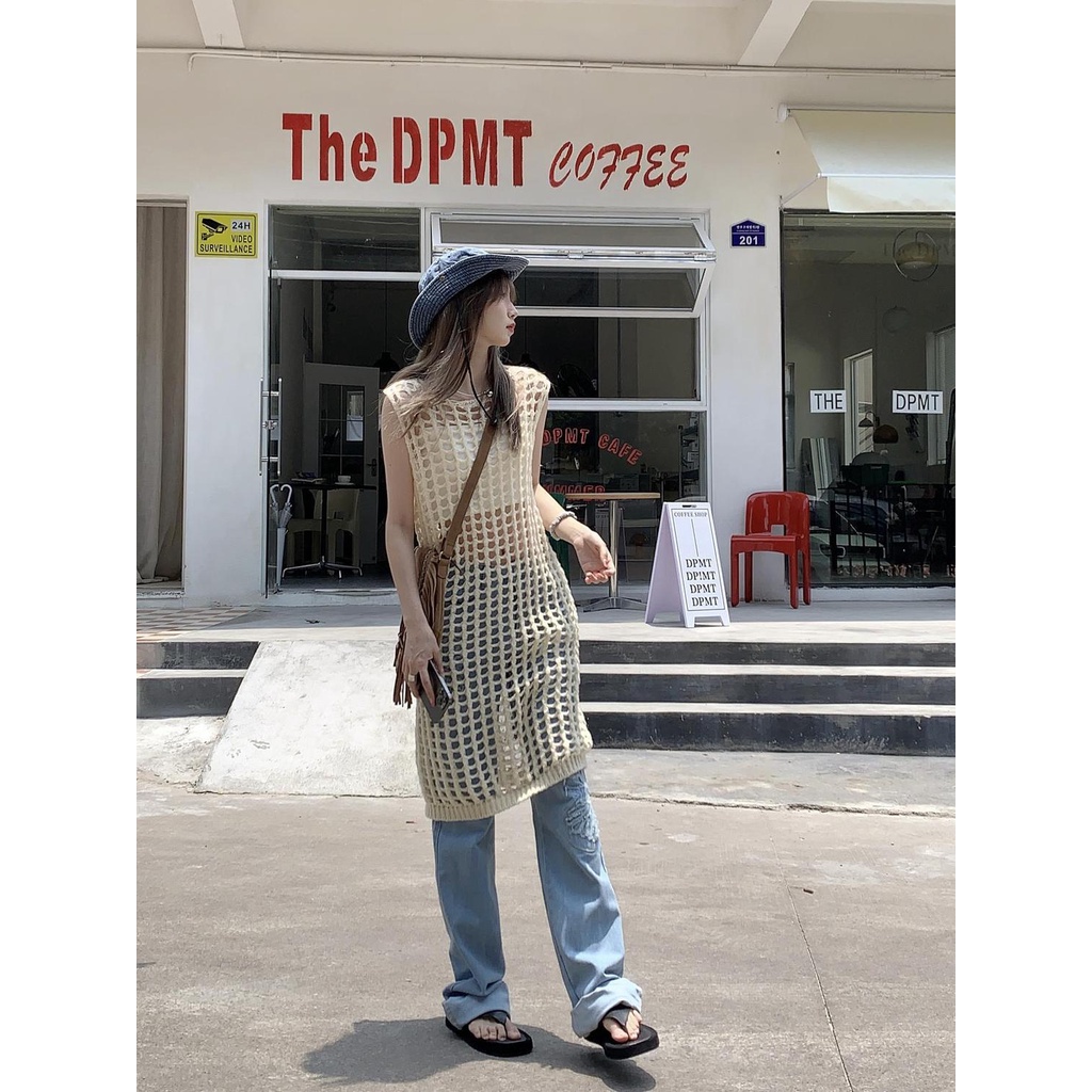 Phong Cách Mới Is Coming Áo Lưới Dệt Kim Rỗng Dáng Dài Phong Cách Niche Chic Thiết Kế Kiểu Nhật Ký Mặc Vào Mùa Hè Cho Nữ