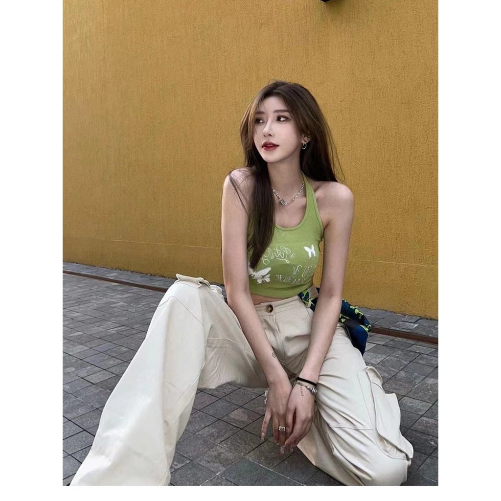 Quần Dài Ống Rộng Lưng Cao Phong Cách Retro Mỹ Thời Trang Xuân Hè Hàng Mới Chất Lượng Cao Dành Cho Bạn Nữ