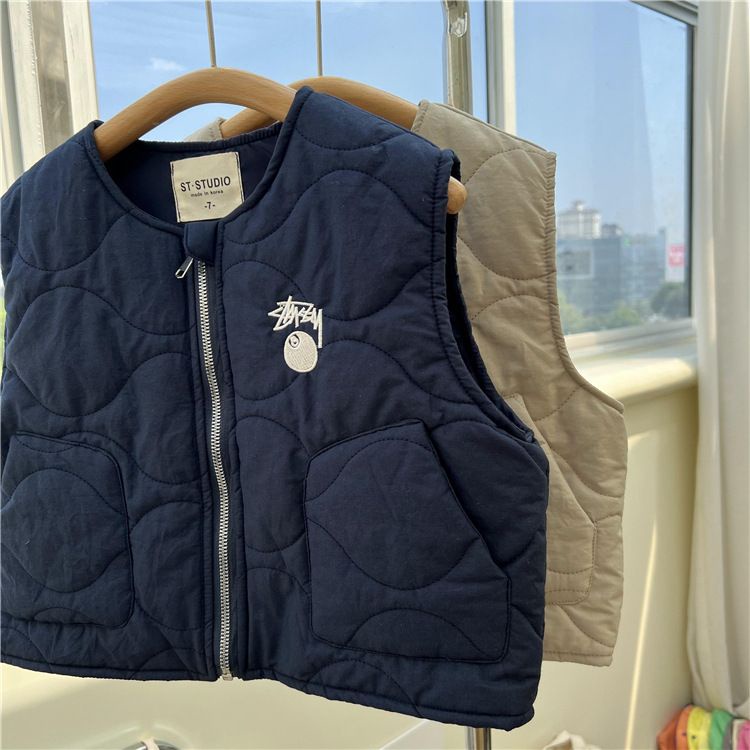 Áo Ghi Lê Lót Cotton Mỏng Giữ Ấm Phong Cách Hàn Quốc Thời Trang Công Sở 2022 Mới Cho Bé Trai Và Bé Gái