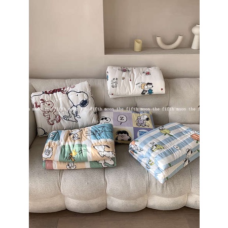 Chăn Đơn / Đôi In Hoạt Hình Chú Chó Snoopy Dễ Thương Thời Trang Mùa Hè Cho Bé