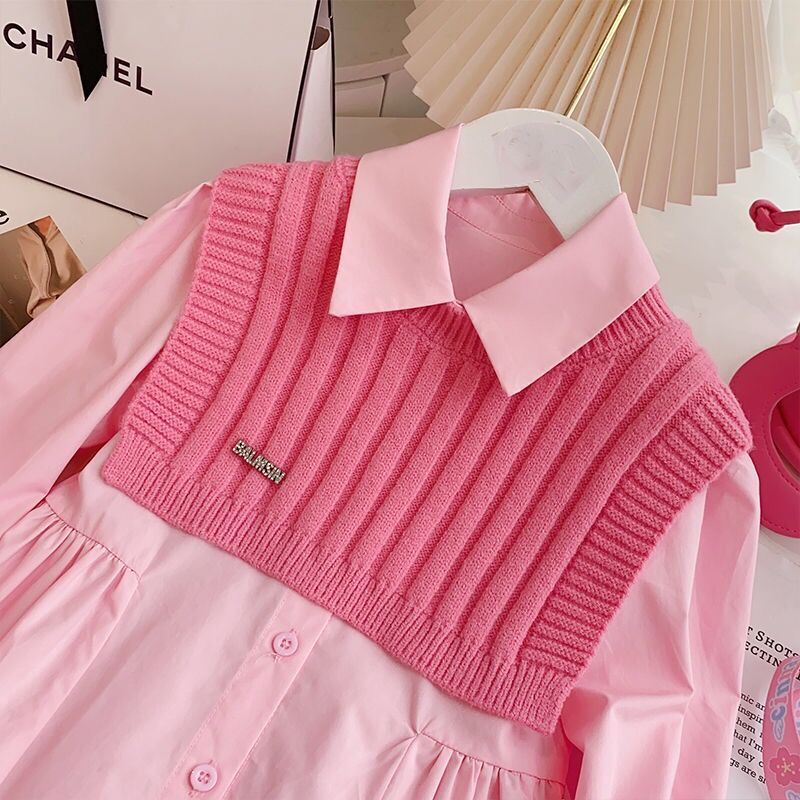 Đầm Sơ Mi Phong Cách Hàn Quốc Cho Bé Gái