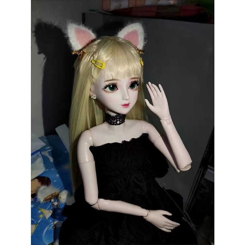 60 cm búp bê yeloli búp bê yeloli búp bê yeloli bé bjd đêm loli tóc giả barbie tóc giả 60 cm tóc giả búp bê yeloli công chúa băng giá bé bjd đêm loli tóc giả barbie tóc giả 8.14