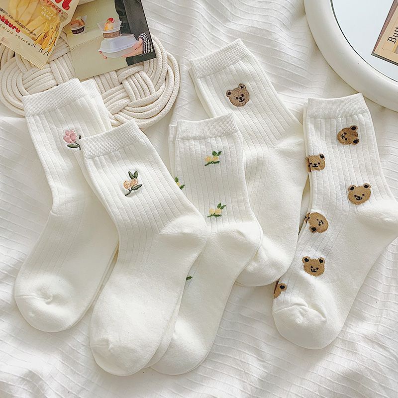 Vớ Thể Thao Thoáng Khí In Họa Tiết Hoạt Hình Dễ Thương Phong Cách Nhật Bản Thời Trang Xuân Hè Cho Nữ