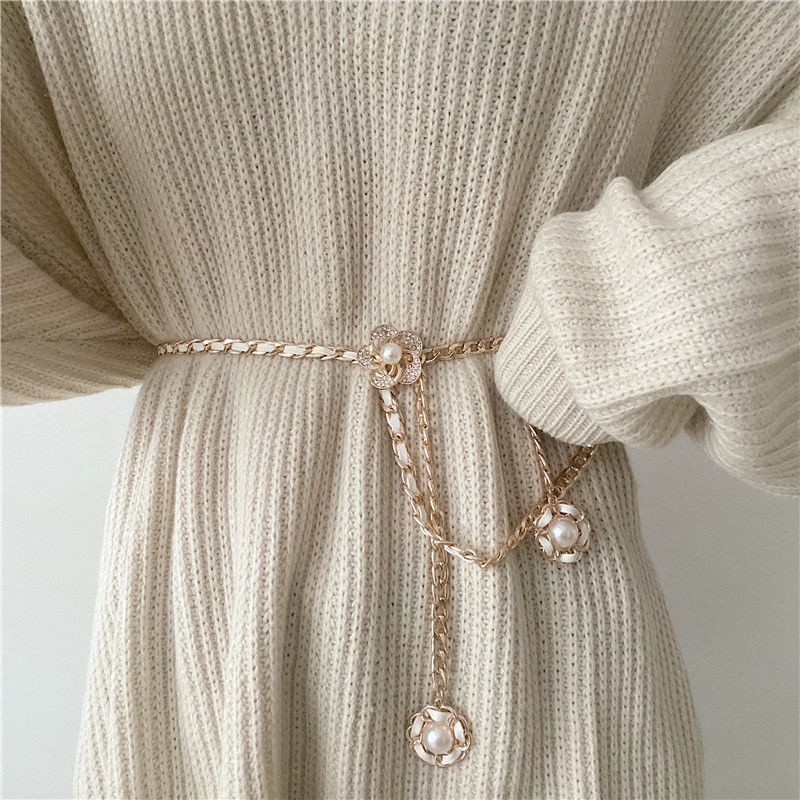 Thắt Lưng Dây Xích Bằng Kim Loại Kiểu Pháp Cổ Điển Thời Trang Cho Nữ