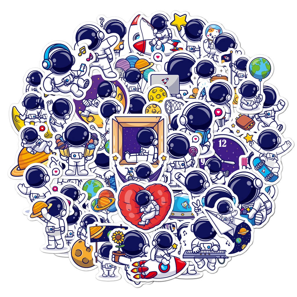 ❉ Miếng Dán Khen Thưởng Cho Bé Series 01 ❉ Bộ 50 Sticker Chống Thấm Nước Họa Tiết Doodle Hợp Thời Trang