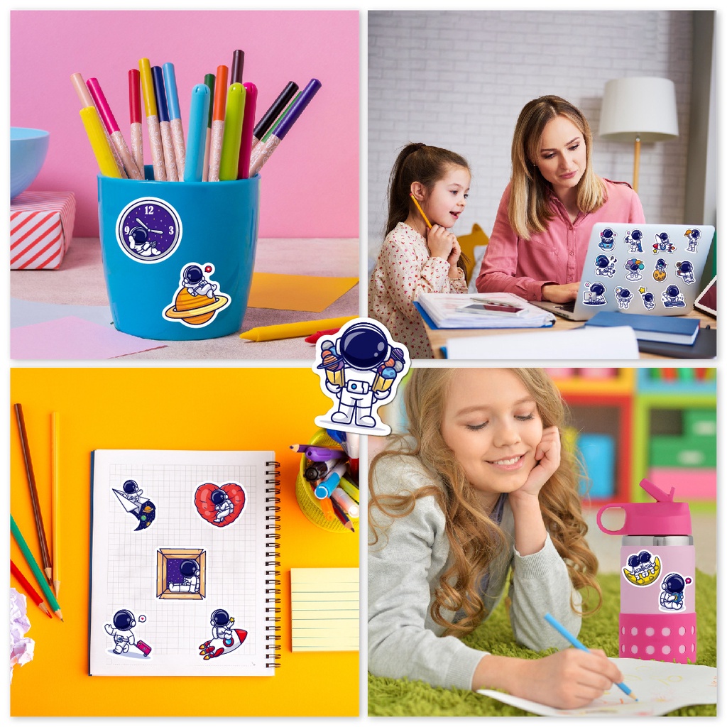 ❉ Miếng Dán Khen Thưởng Cho Bé Series 01 ❉ Bộ 50 Sticker Chống Thấm Nước Họa Tiết Doodle Hợp Thời Trang