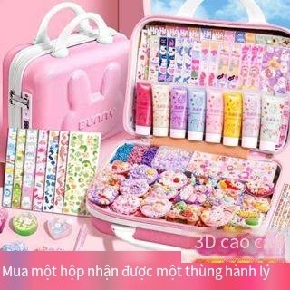 Hot-selling cream glue goo card sticker set girl children's toy diy full set of tools goo ka sticker free match