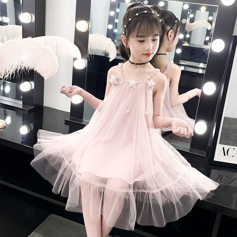 [Phong Cách Mới] ~ Đầm Công Chúa Hai Dây Không Tay Phong Cách Mới 2023 Dành Cho Bé Gái