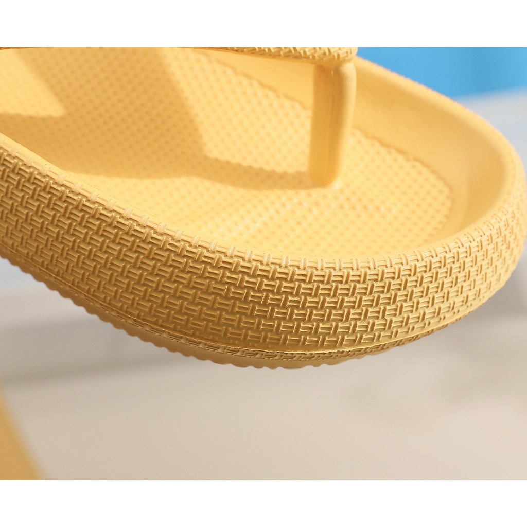 Dép xỏ ngón đế bằng đi trong nhà phong cách mùa hè cho cặp đôi