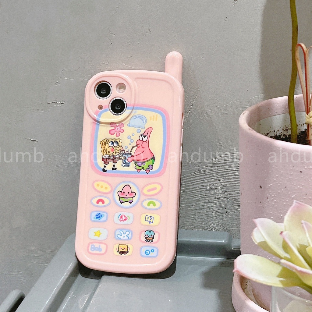 Ốp Điện Thoại Mềm Hoạt Hình SpongeBob Big Brother Cho iPhone14proMax i14pro i13proMax i12pro i13 i11