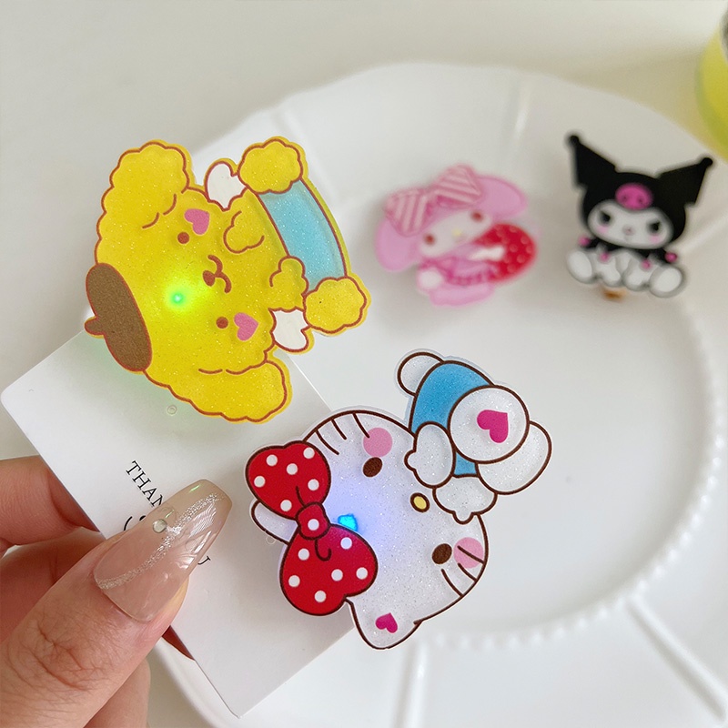 Kẹp Tóc Hình Hoạt Hình Màu Dạ Quang Phong Cách Hàn Quốc Xinh Xắn