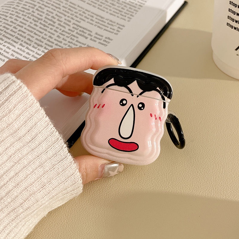 Vỏ Bảo Vệ Hộp Sạc Tai Nghe Bluetooth Không Dây Airpods 2 / 3 Họa Tiết Hoạt Hình Cậu Bé Bút Chì Dễ Thương