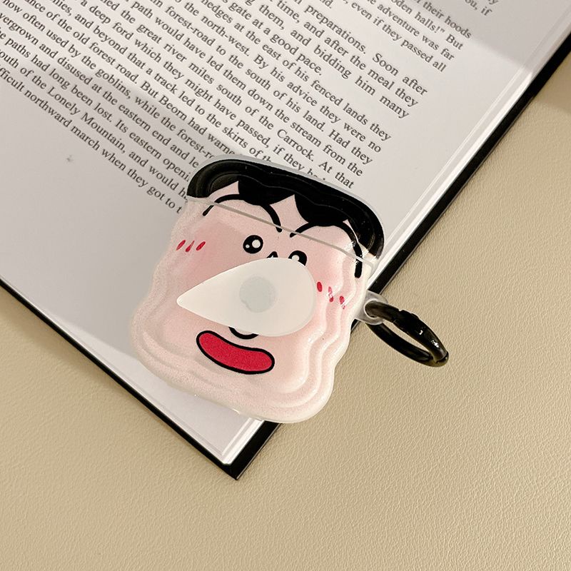Vỏ Bảo Vệ Hộp Sạc Tai Nghe Bluetooth Không Dây Airpods 2 / 3 Họa Tiết Hoạt Hình Cậu Bé Bút Chì Dễ Thương