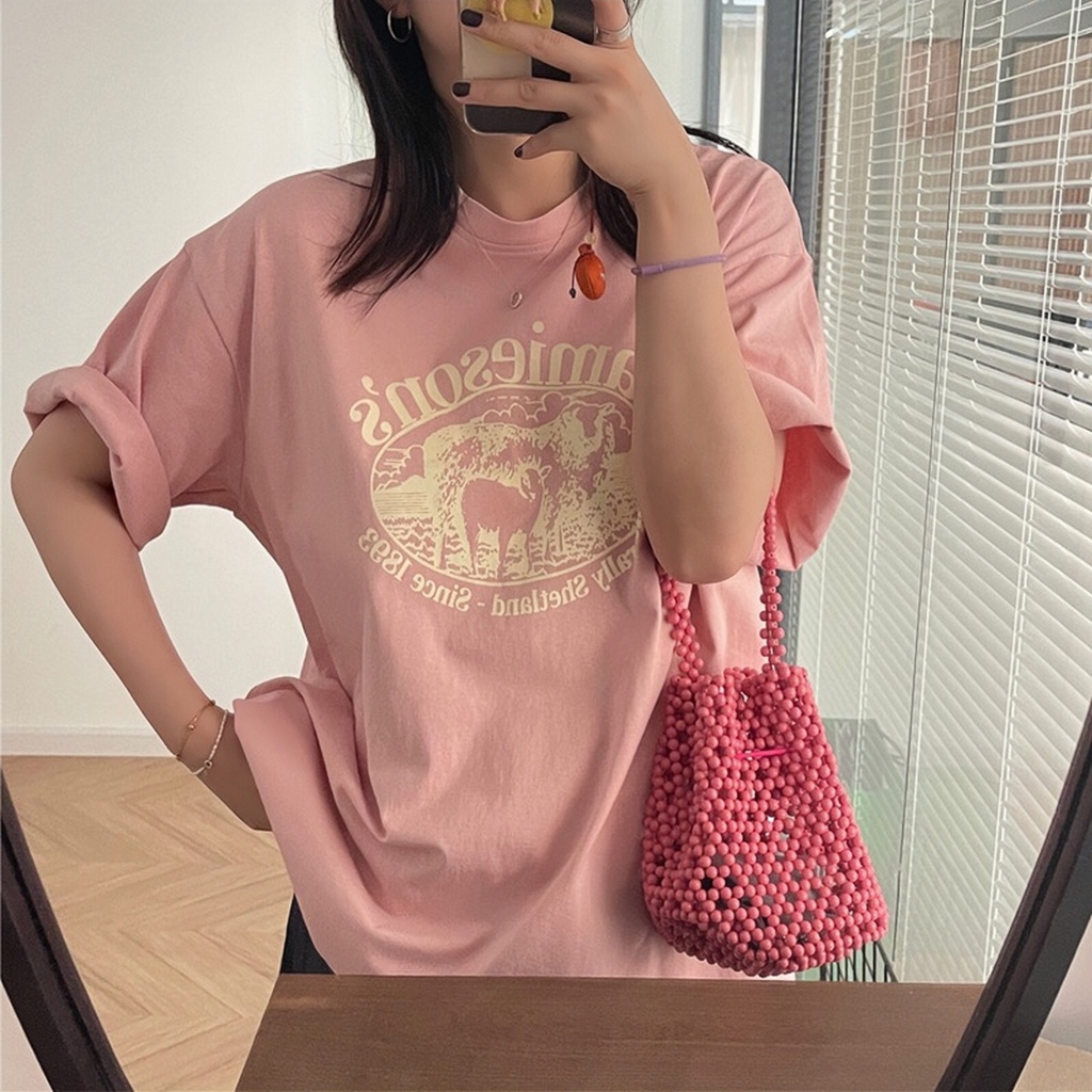 Áo Thun 100% Cotton Tay Ngắn Dáng Rộng In Họa Tiết Đường Phố Nhật Bản Thời Trang Cho Nam Và Nữ 240g