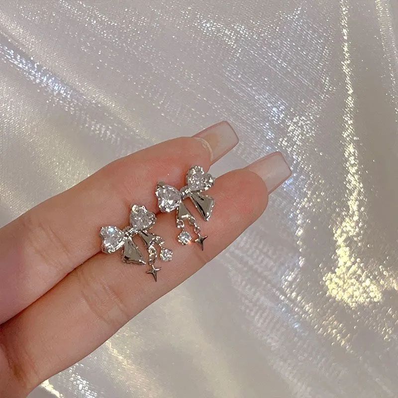 Khuyên Tai Đính Đá Zircon Thời Trang Sang Trọng