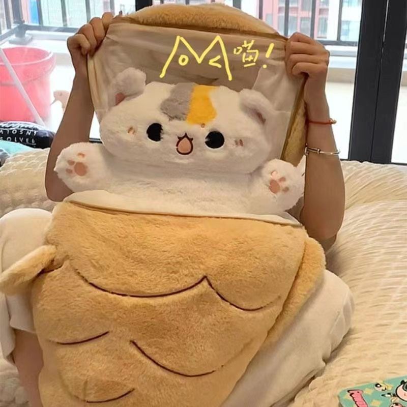 Thú Nhồi Bông Hình Mèo Tik Tok Taiyaki Biến Hình Sáng Tạo