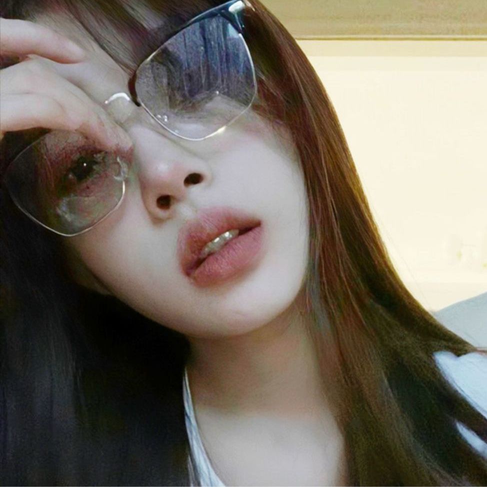 Gọng Kính Nửa Gọng Vuông Tròn Mỏng Và Trơn Thanh Lịch Hàn Quốc Cho Nữ my