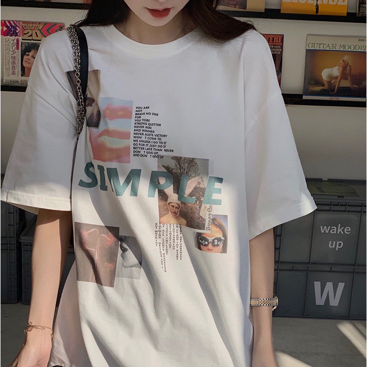 Áo Thun Ngắn Tay Form Rộng Phong Cách Năng Động Trẻ Trung Dành Cho Nữ