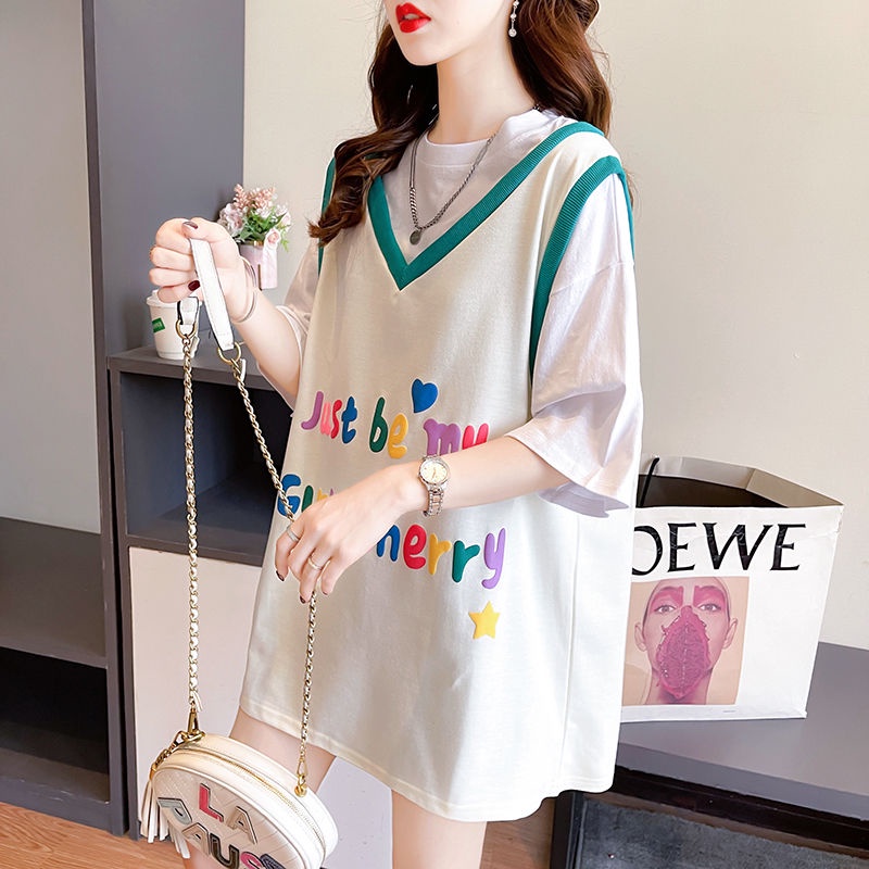 (40-150kg) Áo Thun Nữ Ngắn Tay Oversized