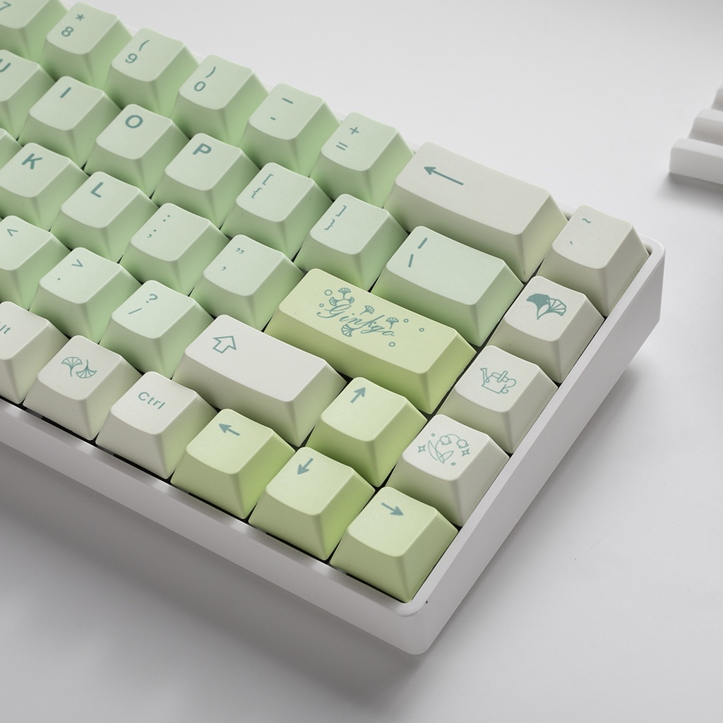 Keycaps Ginkgo Cherry Profile PBT Dye Sub Bàn Phím Cơ Keycap
