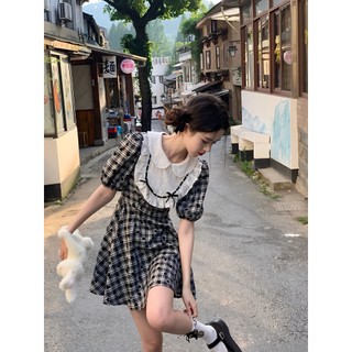 Đầm Búp Bê Ngắn Dáng Chữ A Họa Tiết Kẻ Sọc Phong Cách Pháp Thời Trang Mùa Hè   Mới Cho Nữ