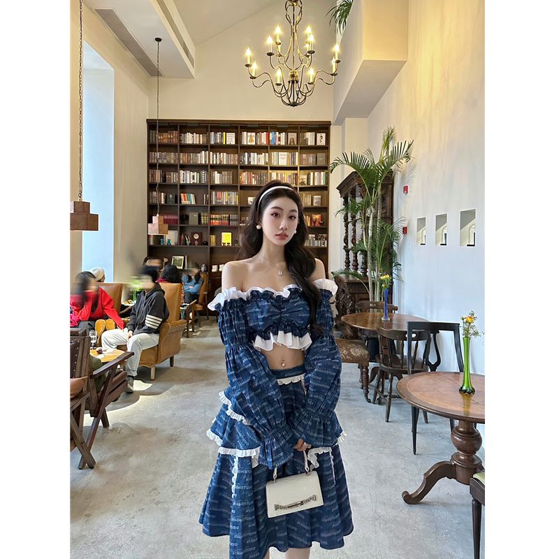 Đầm Nữ Tay Dài Lệch Vai Thời Trang Quyến Rũ