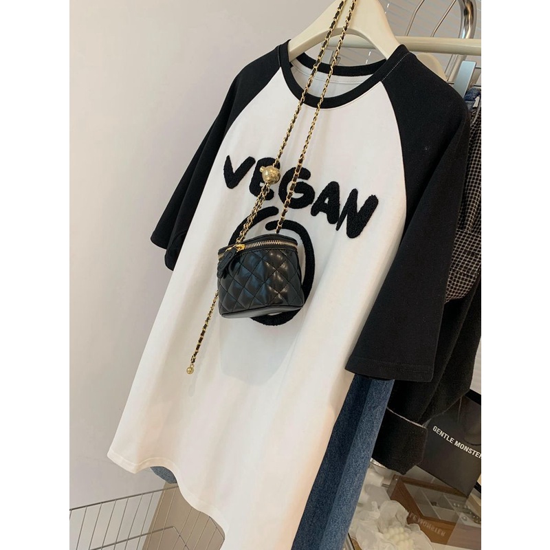 Áo Thun Tay Ngắn Chất Cotton Màu Trơn Cỡ Lớn 300KG / 240KG Phong Cách Châu Âu Thời Trang Mùa Hè Cho Nữ