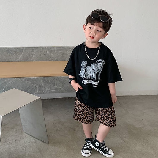 Áo Thun Tay Ngắn Phong Cách Thời Trang Hàn Quốc 2023 Cho Bé Trai