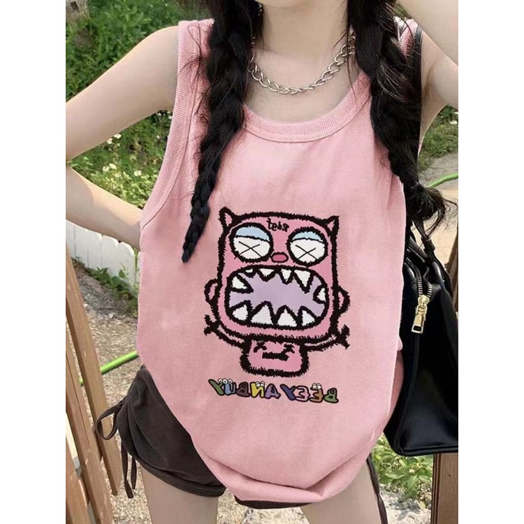 Áo Thun Không Tay Màu Sắc Ngọt Ngào Thời Trang Mùa Hè Cho Nữ