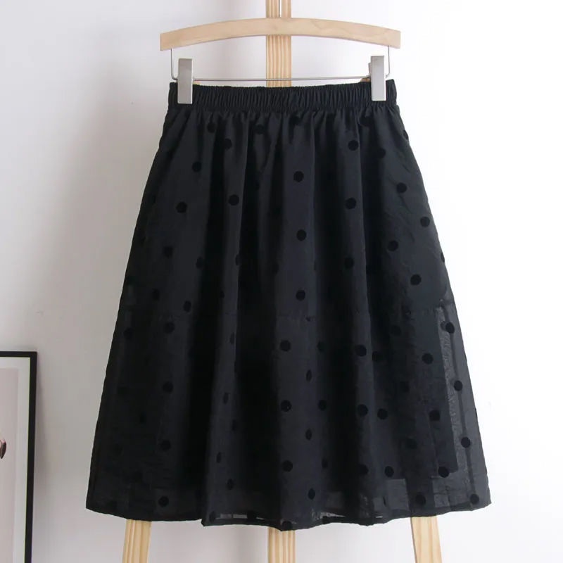 Bán Chạy ~ Chân Váy Ngắn Dáng Chữ A Lưng Cao In Họa Tiết Hoa Hồng Organza Phong Cách Mới Cho Nữ Mi