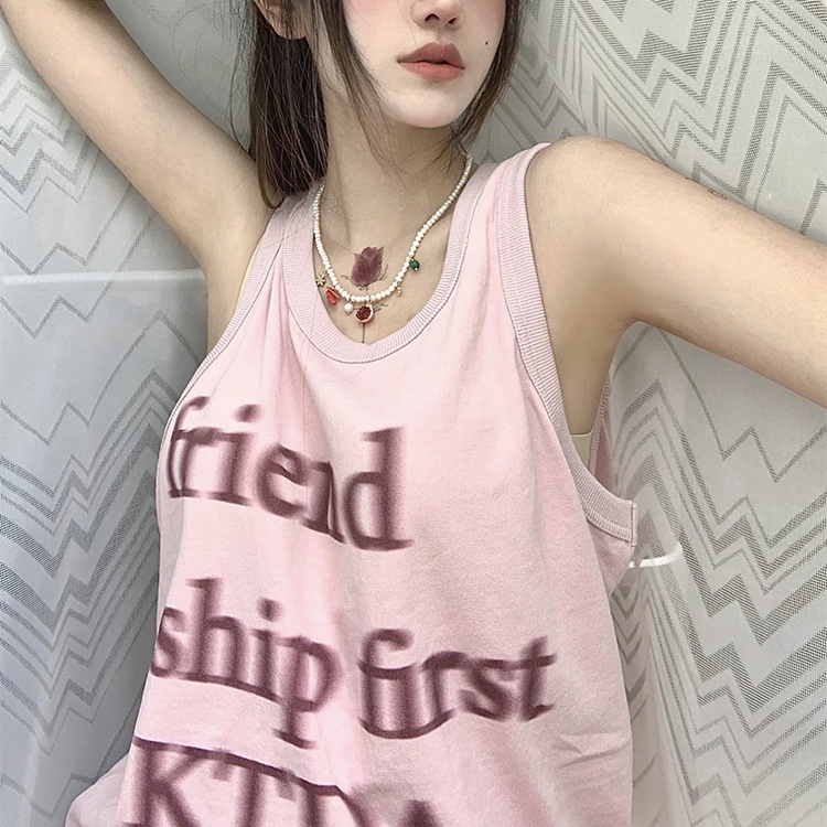 Áo Thun Thể Thao Sát Nách Dáng Rộng Phong Cách Âu Mỹ Thời Trang Mùa Hè Cho Nữ