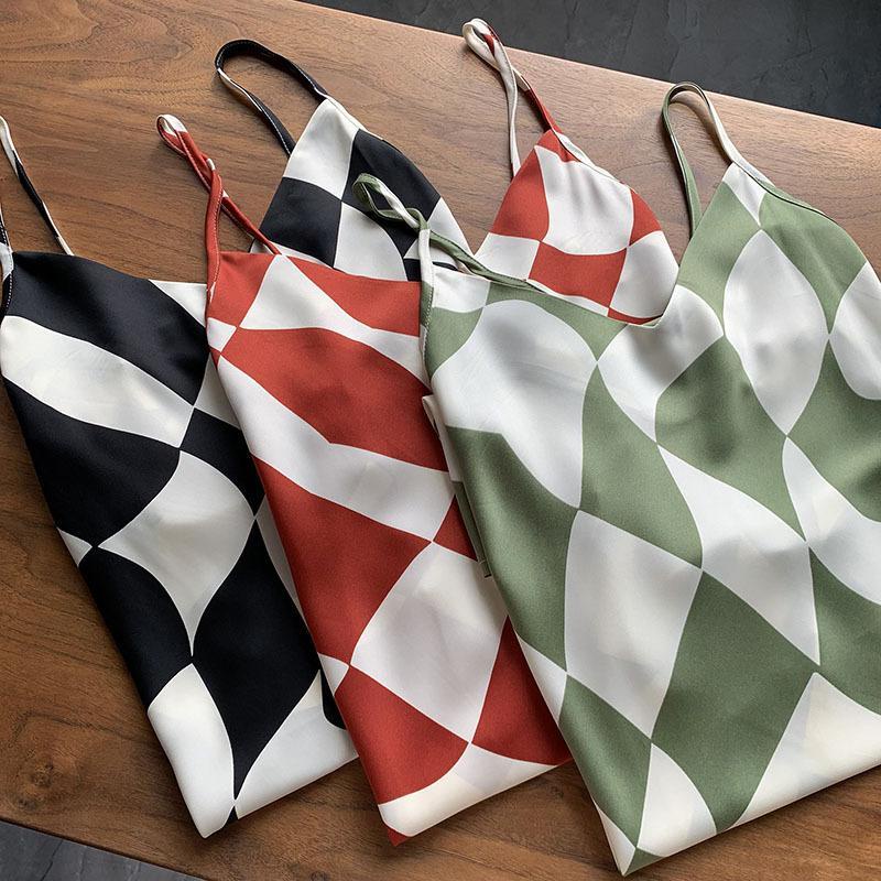 Hàng Mới Về Bán Chạy ~ Đầm Ngủ Hai Dây Cỡ Lớn Kẻ Caro Phong Cách Hàn Quốc Quyến Rũ Cho Nữ