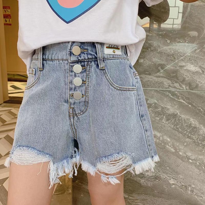 Quần Short Denim Thời Trang Mùa Hè Hàn Quốc 2023 Mới Cho Bé Gái