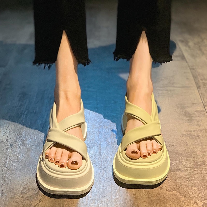 Sandal Đế Dày Chống Trượt Cao Cấp Thời Trang Theo Phong Cách Hàn Quốc