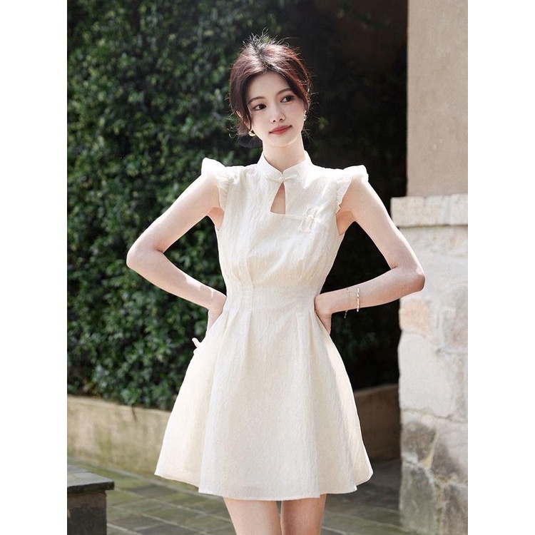 Thời Trang Đầm Sườn Xám Cách Tân Nhấn Eo Tôn Dáng Cho Nữ 1 + 1