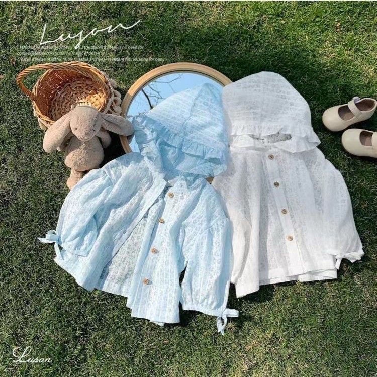 Áo Khoác Chống Nắng Tay Dài Phong Cách Phương Tây Mẫu Mới 2023 Cho Bé Gái