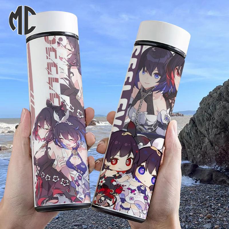 ((mc) Honkai impact 3 yae sakura fuka raiden mei kallenkaslana sụp đổ ba mặt khác cốc giữ nhiệt thông minh đôi dung tích lớn thép không gỉ nhỏ nhiệt độ di động nhẹ