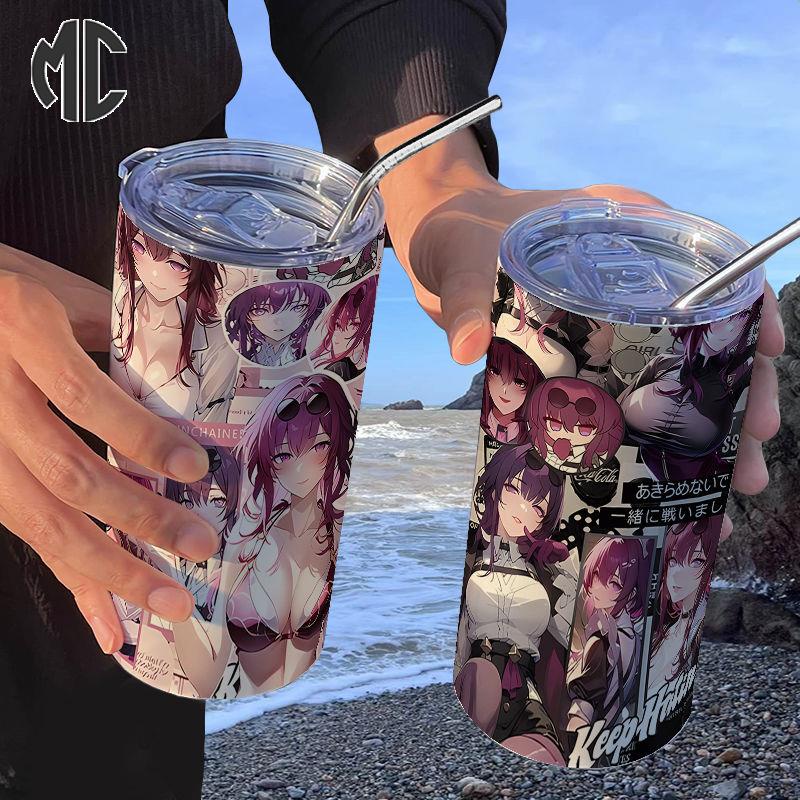 ((mc) Honkai impact 3 yae sakura fuka raiden mei kallenkaslana collapse kafka merchandise thermos cup with straw handy cup coffee cup ins high-appearance poop