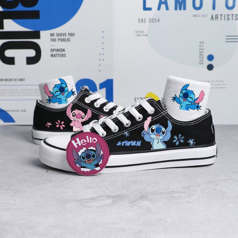 Giày thường được thay đổi phổ biến thành alien kid stitch low-top giày vải nam nữ giày trắng mùa hè cặp đôi phong cách giày thể thao thoáng khí