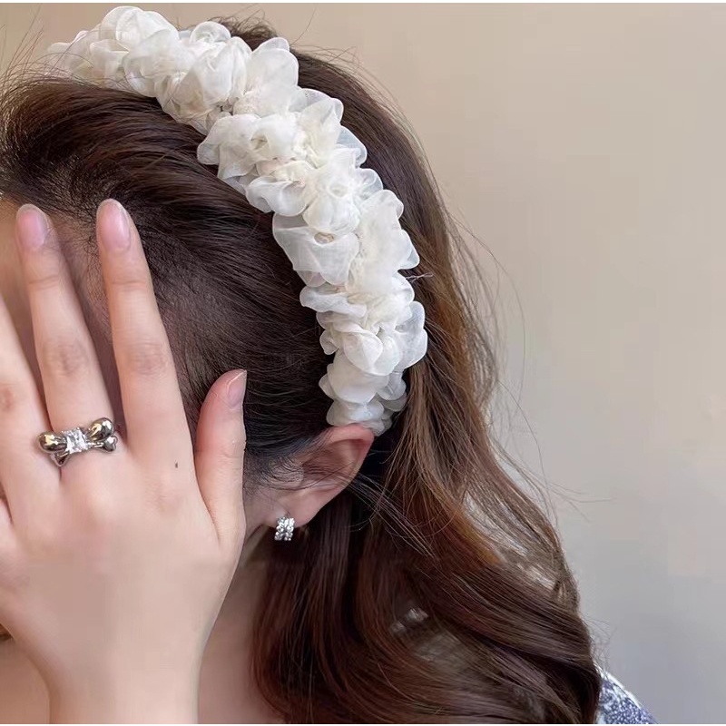 Băng Đô Vải Gạc Thời Trang Hàn Quốc Ngọt Ngào Dễ Phối Đồ Cho Nữ