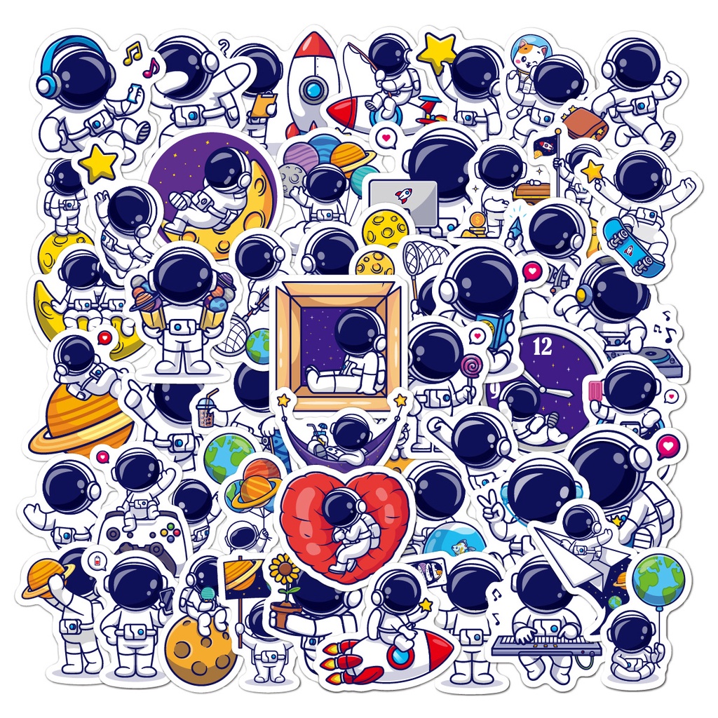 ❉ Miếng Dán Khen Thưởng Cho Bé Series 01 ❉ Bộ 50 Sticker Chống Thấm Nước Họa Tiết Doodle Hợp Thời Trang