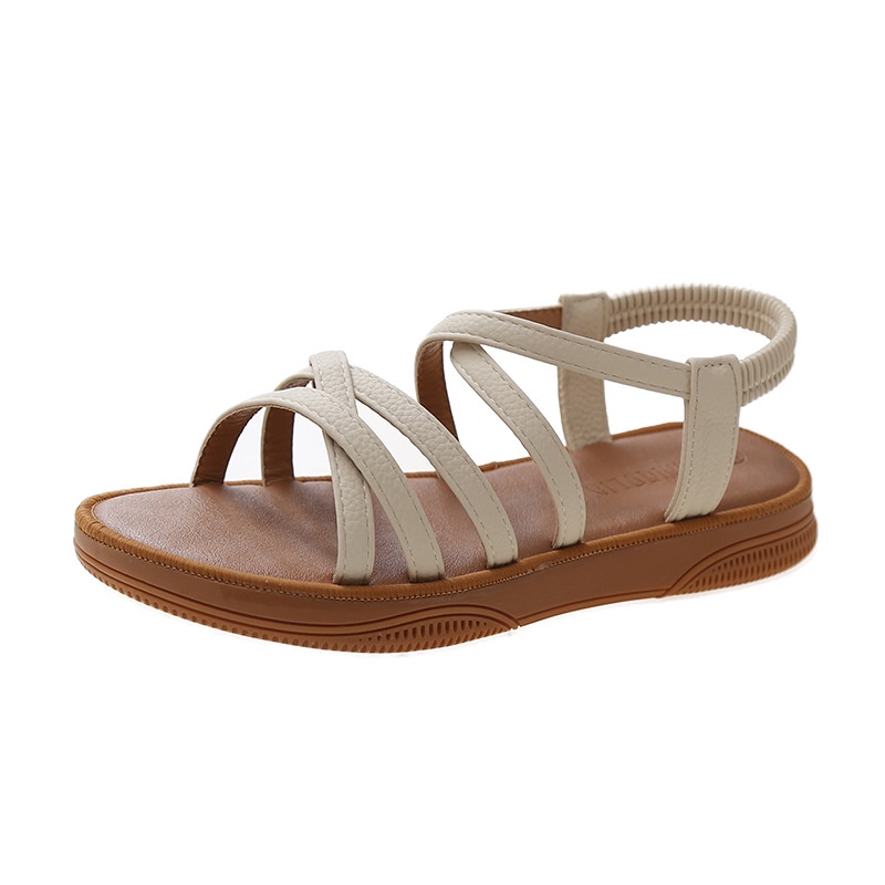 Giày Sandal Đế Mềm Quai Chéo Co Giãn Thời Trang Mùa Hè Hàn Quốc 2023