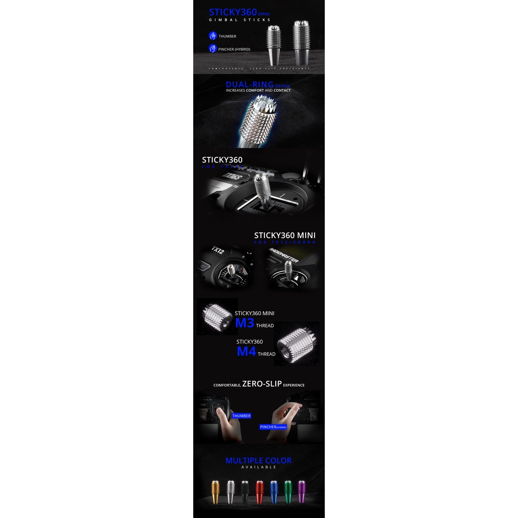 Đầu Gậy Radio M4 Xoay 360 Độ Cho Dòng RadioMaster TX16S