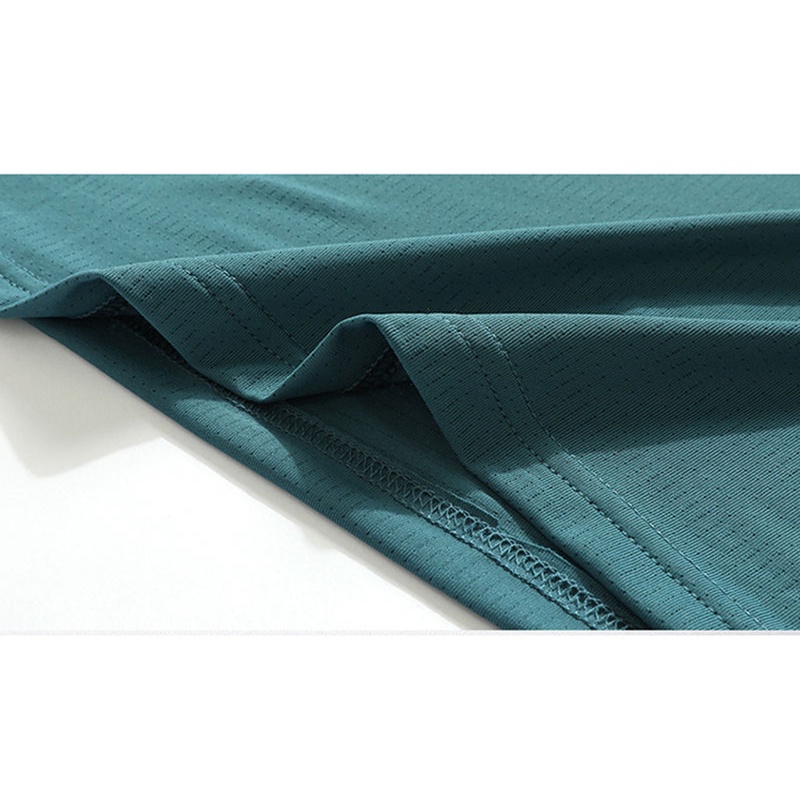 Áo polo Vải Lụa Lạnh Mỏng Tay Lỡ Màu Trơn Thời Trang Mùa Hè Cho Nam