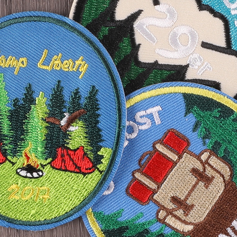 Miếng Vá Ủi Quần Áo Hình Tròn Thêu Họa Tiết Động Vật Hoạt Hình Dễ Thương DIY