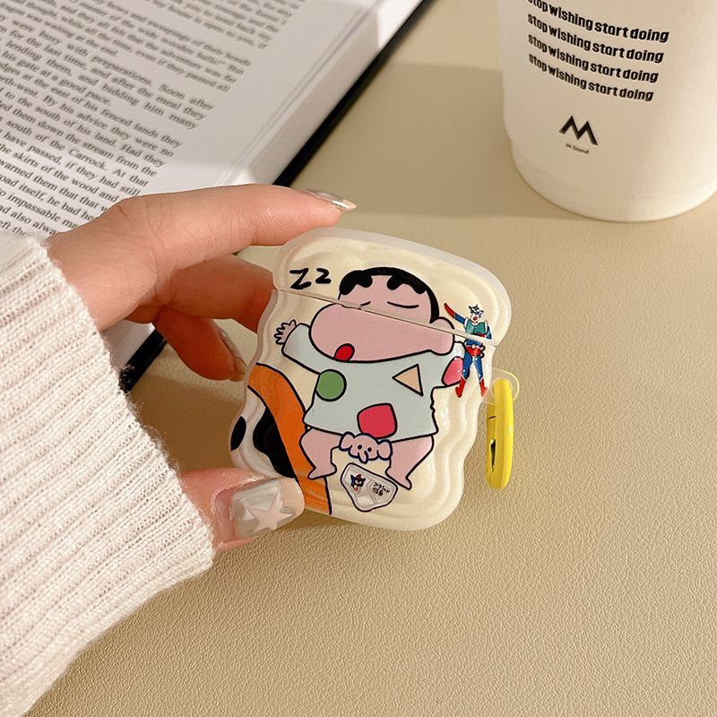Vỏ Bảo Vệ Hộp Sạc Tai Nghe Bluetooth Không Dây Airpods 2 / 3 Họa Tiết Hoạt Hình Cậu Bé Bút Chì Dễ Thương