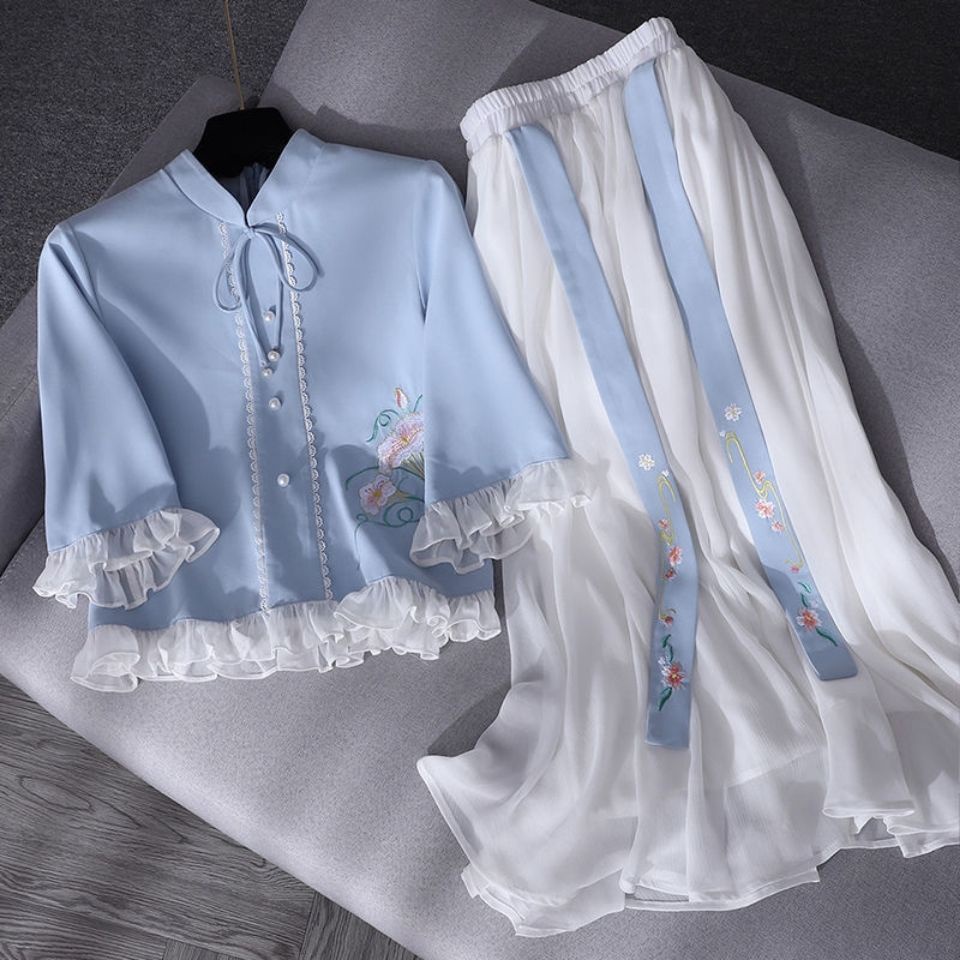 Bộ Hán Phục Cách Tân Phong Cách Trung Hoa Xinh Xắn Cho Nữ