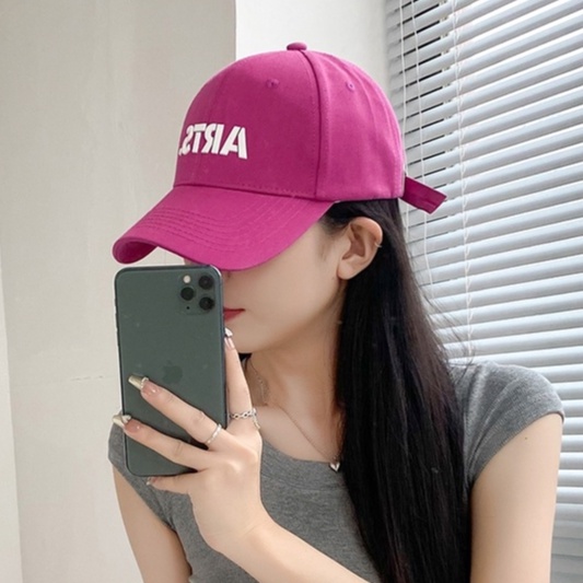 Hàng Mới Về Mũ Lưỡi Trai Chống Nắng Mềm Mại Màu Hồng Phong Cách Hàn Quốc Dễ Phối Đồ Dành Cho Nữ