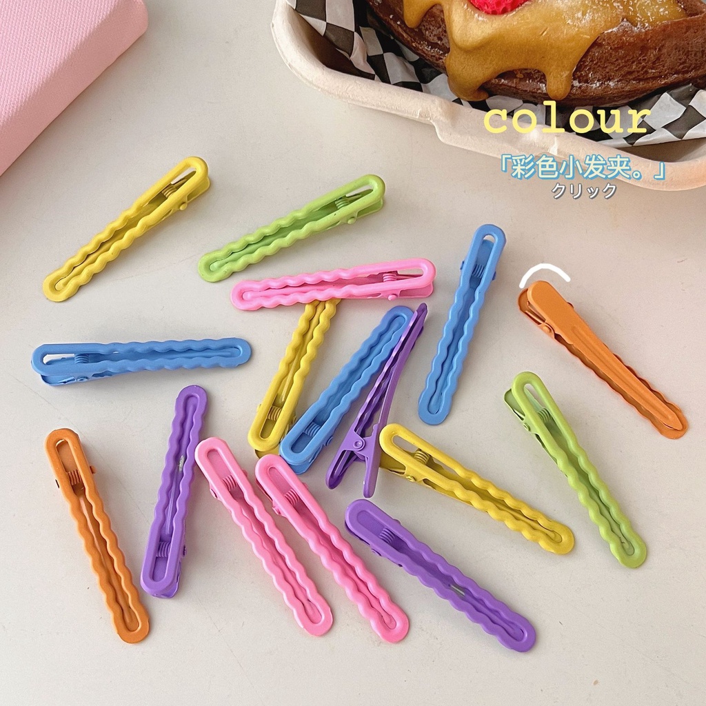 Kẹp Tóc Màu Trơn Phong Cách Hàn Quốc Thời Trang